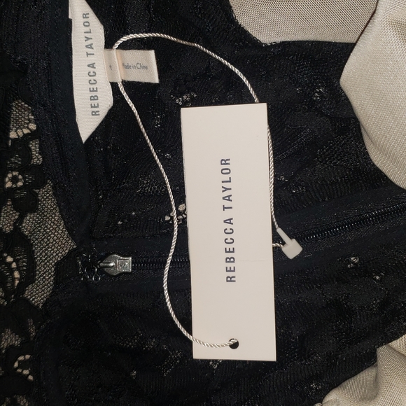 💞 Rebecca Taylor Little Black Lace Dress sz 4 - Picture 11 of 12